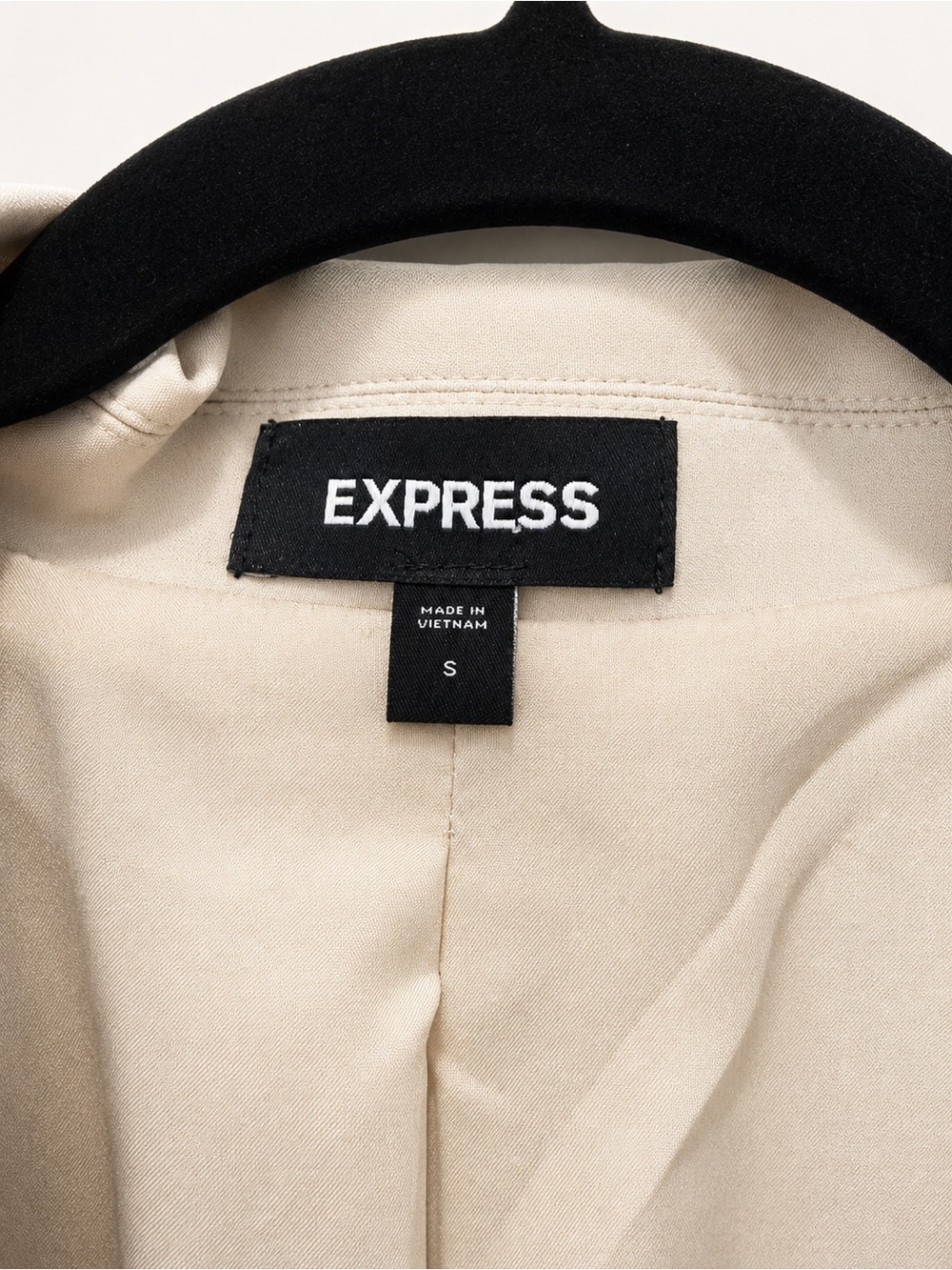 Express Women's Light Beige Blazer Jacket Size Small - Picture 3 of 6